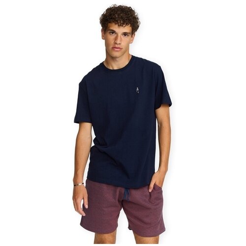 Revolution Majice & Polo majice Application T-Shirt 1450 YOY - Navy Mel Modra Cene