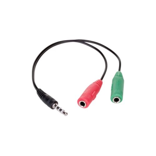 Akyga AK-AV-08 audio adapterski kabel [1x 3,5 mm banana utikač - 2x priključna doza za 3,5 mm banana utikač] 15 cm crna Cijene