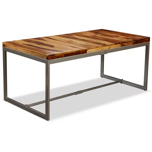 vidaXL blagovaonski stol od masivnog drva šišam i čelika 180 cm