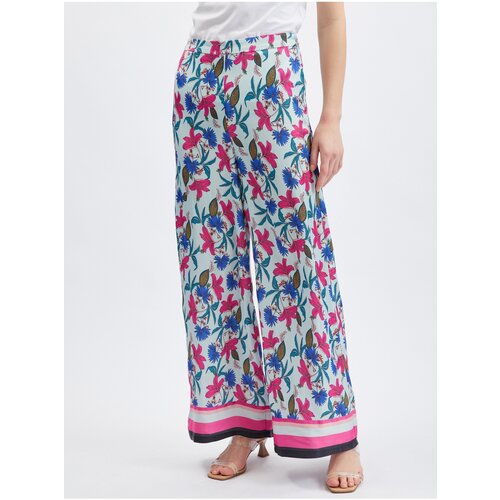 Orsay Light blue women floral pants - Women Slike