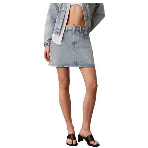 Calvin Klein pamučna teksas mini suknja Cene