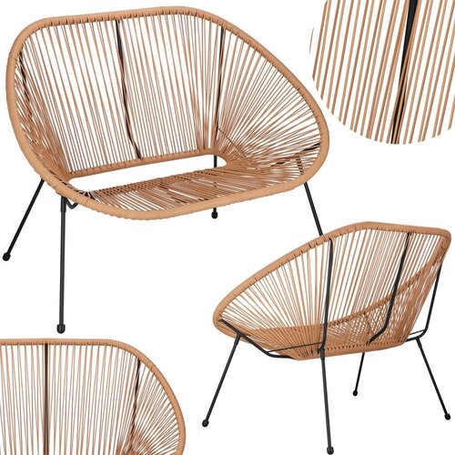  Vrtna sofa, smeđa 114 x 82 x 87 cm Slike
