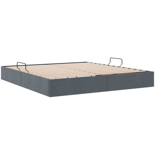  Otomanski krevet s pohranom Tamnosiva 160 x 200 cm Bar&amp;scaron;un Slike