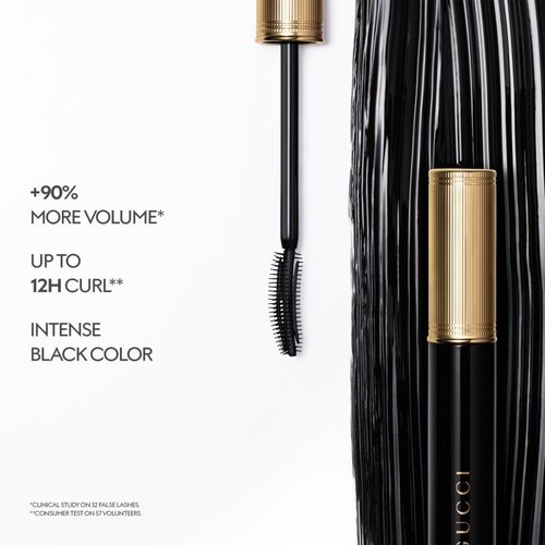 Gucci Beauty Mascara Le Magn&amp;eacute;tisme dolgoobstojna maskara za volumen in vihanje trepalnic odtenek 01 Eve Black 7.5 g Slike
