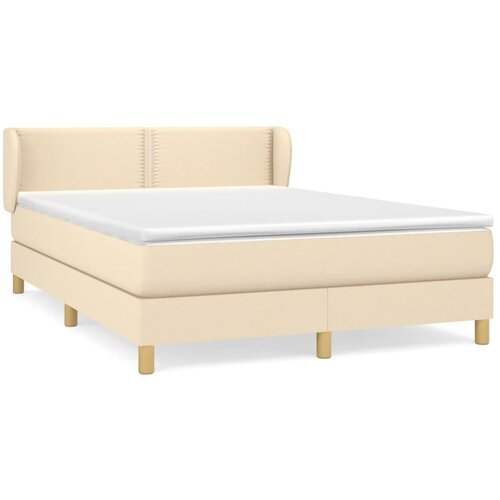 Maison Chic Box spring postelja - Vzmetna postelja z vzmetnico krem 140x200 cm blago SL1963, (21889150) Cene