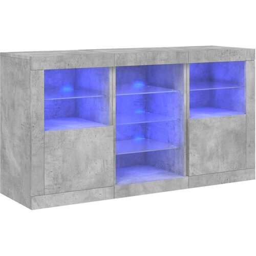 Maison Chic Komoda - Predalnik z LED lučkami betonsko siva 123x37x67 cm, (21720653) Cene
