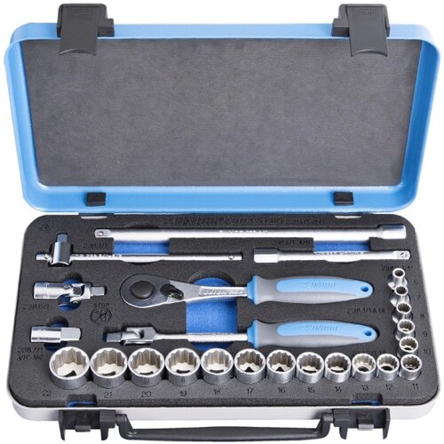 Unior Ključevi nasadni, prihvat 3/8&amp;quot;, u metalnoj kutiji 6 - 22/24 617117 Slike
