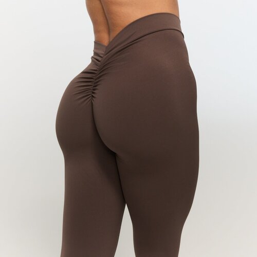 GymBeam Women&amp;lsquo;s Fierce V-back Leggings Cappuccino XS Slike