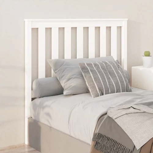 vidaXL Uzglavlje za krevet bijelo 106 x 6 x 101 cm od masivne borovine