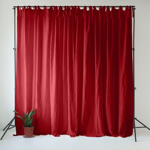 Linen Tales Rdeča lanena zavesa 140x170 cm Lava Falls &amp;ndash; Slike