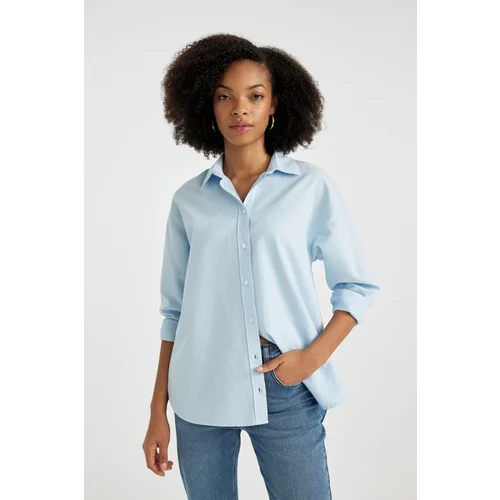 Defacto Oversize Fit Oxford Long Sleeve 100% Cotton Shirt