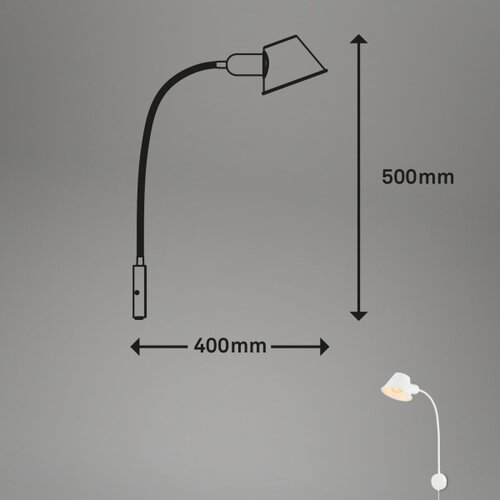 BRILONER 2089-016 - fleksibilna zidna lampa brello 1xE27/10W/230V bela Slike