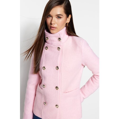Trendyol Coat - Pink - Double-breasted Slike