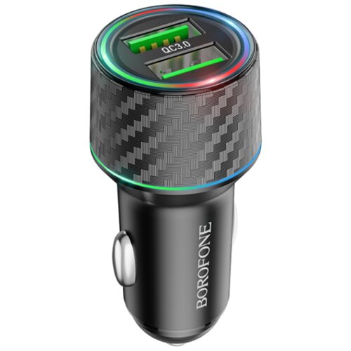  Auto Punjač USB BOROFONE BZ21A Brilliant 36W dual port QC3.0 2xUSB car black Slike