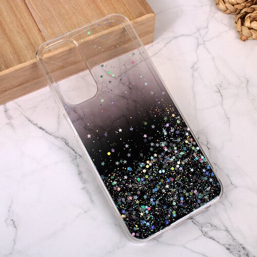 Torbica Silikonska Glitter za Samsung A256F Galaxy A25 5G crna Slike