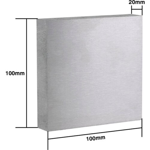 LDO Motors 6061 Aluminum Block - 100 x 100 x 20 mm Slike
