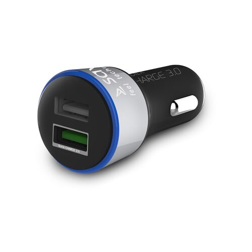 Savio SA-06/B punjač za auto 3A, 2xUSB, crni Slike