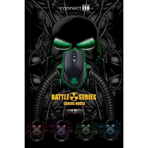 Connect IT CI-1128 - LED žični gejmerski mi&amp;scaron; 1000/1200/1600/3200 DPI crna Slike