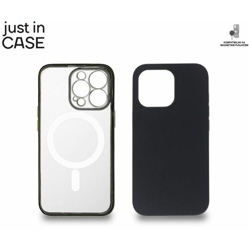 Just In Case 2u1 Extra case MAG MIX PLUS paket CRNI za iPhone 13 Pro Slike