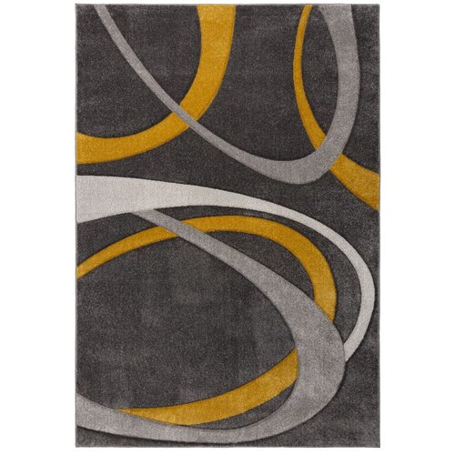 Flair Rugs Oker rumena/siva preproga 160x230 cm Elude Orb – Cene