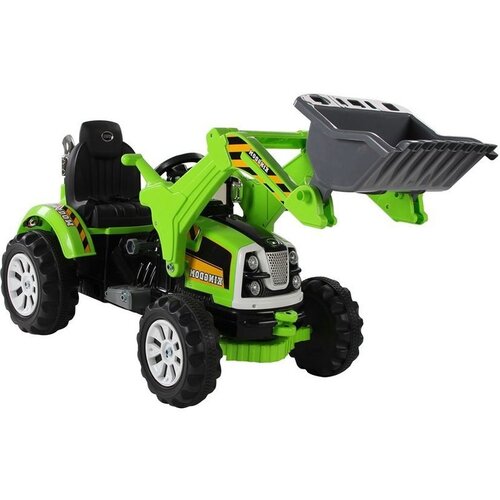 Traktor Backhoe Loader zeleni - na akumulator Cene