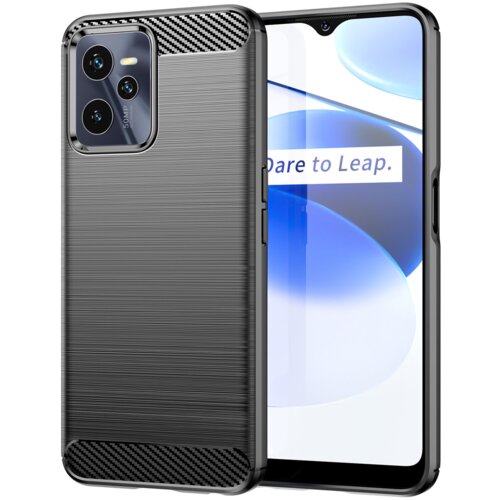  ovitek za realme C35 - mat carbon črn Slike