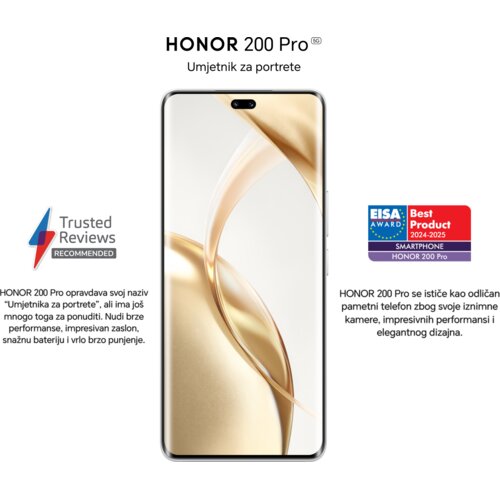 Honor 200 Pro 5G DS 12/512GB Moonlight White Cene