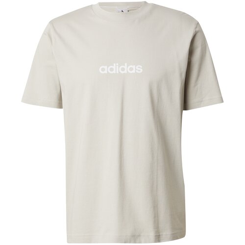Adidas Tehnička sportska majica &amp;#039;Essentials Linear&amp;#039; svijetlosiva / bijela Slike