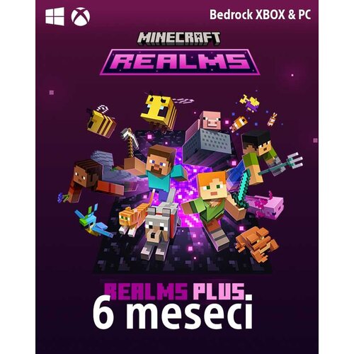 Mojang minecraft realms plus pretplata (xbox/pc) - 180 dana / digital Slike