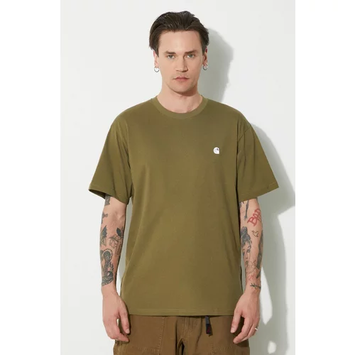 Carhartt WIP Pamučna majica S/S Madison T-Shirt za muškarce, boja: zelena, bez uzorka, I033000.25DXX