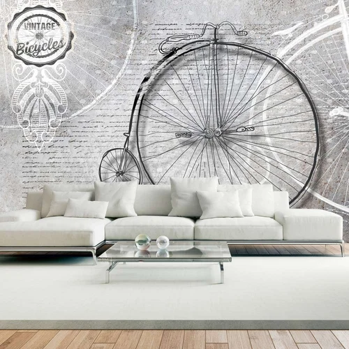  tapeta - Vintage bicycles - black and white 300x210