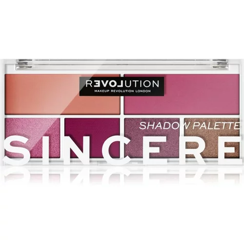 Revolution Colour Play Shadow Palette paleta senčil za oči 5,2 g odtenek Sincere