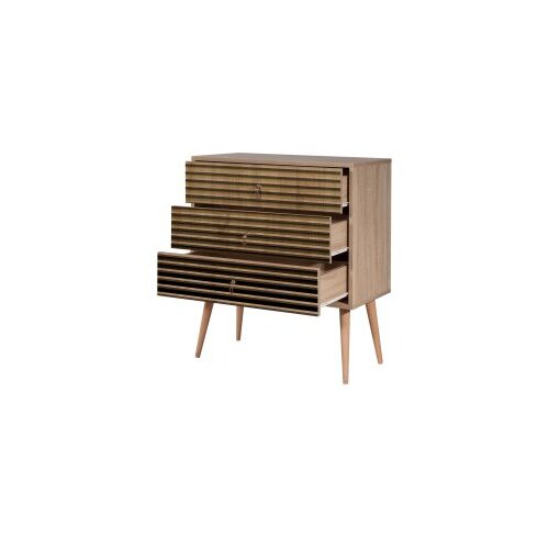  Komoda Trio 80x90x40cm Hrast Slike