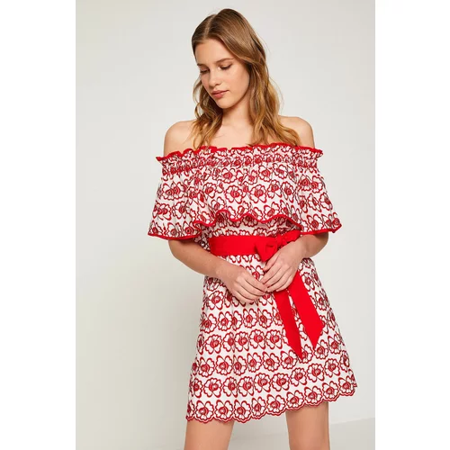 Koton Dress - Red - Off-shoulder