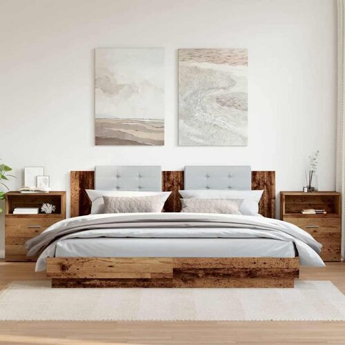  Noćni ormarići 2 kom boja drva 50x32x60 cm konstruirano drvo Slike