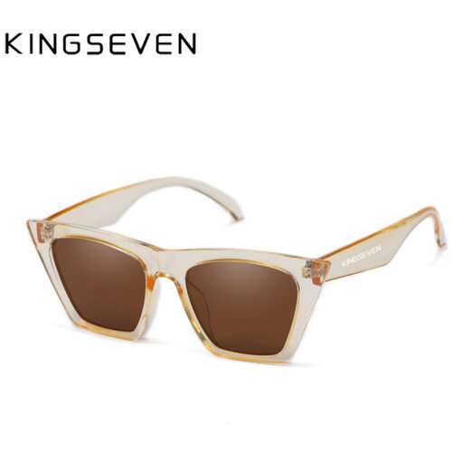 KINGSEVEN s10 ženske naočare za sunce, braon-bele Slike