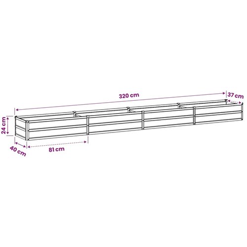  Povi&scaron;eni vrtni krevet Smeđa 320 x 40 x 24 cm - 320 x 40 x 24 cm Smeđa Cijene