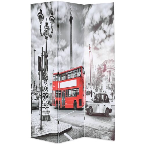 Furnova Zložljiv paravan 120x170 cm londonski avtobus črn in bel, (21929757) Slike