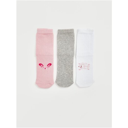 LC Waikiki Printed Baby Girl Sock Socks 3-Piece Slike