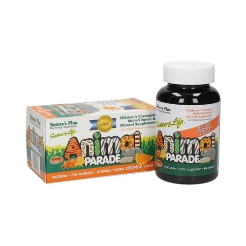 Nature's Plus Animal Parade Multivitamin 90 tablete za žvakanje - Naranča Cijene