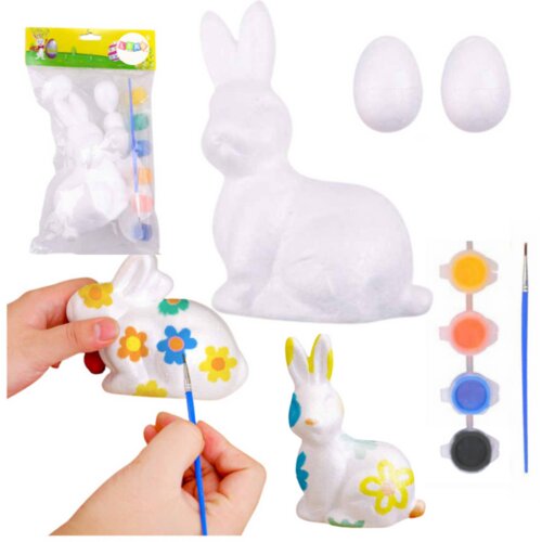 KIT zum Bemalen von Styropordekorationen Hase 2 Eier bemalen Cijene