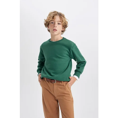 Defacto Boy's Crew Neck Thessaloniki Fabric Sweatshirt