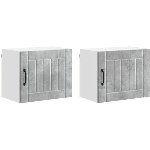  Ormar za Zid Lucca 2 pcs Betonska siva 50 x 31 x 40 cm Slike