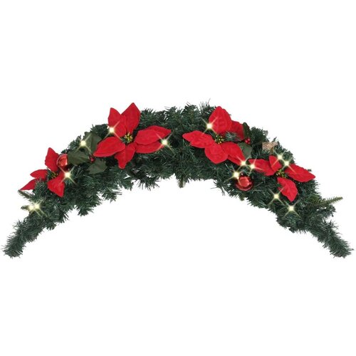  Božićni luk s LED svjetlima zeleni 90 cm PVC Slike