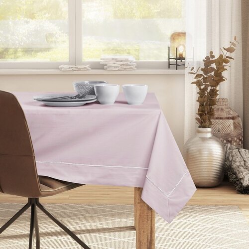 DecoKing stolnjak Pure 140x340 cm, puderasto roza Slike
