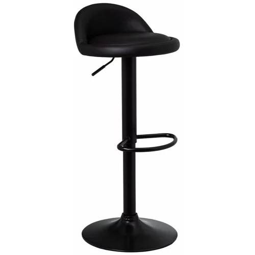 Casa Selección Črni barski stoli v kompletu z nastavljivo višino 2 ks iz umetnega usnja (višina sedeža 72 cm) –