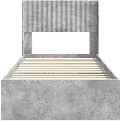 Okvir za krevet s pohranom i uzglavljem Betonska siva - Betonska siva 100 x 200 cm Slike