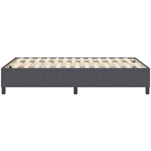 VidaXL Krevetna platforma Tamno siva Čelik, drvo 120 x 190 cm Slike