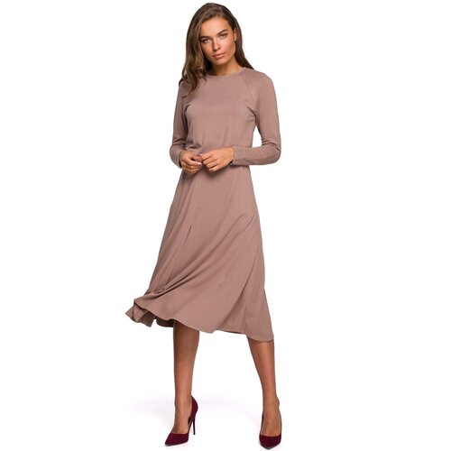 Stylove Ženska haljina S234 Cappuccino braon | tamnocrvena Cene