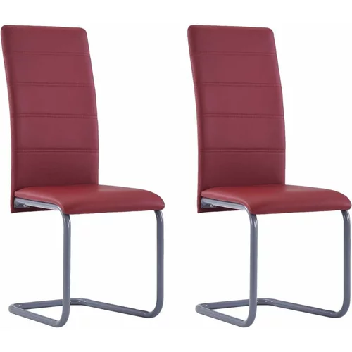  Konzolne blagovaonske stolice od umjetne kože 2 kom crvene
